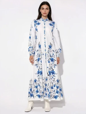Foto van product MSN Collection Blousejurk kobaltblauw / zwart / wit