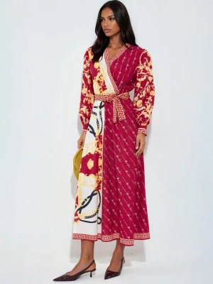 Foto van product MSN Collection Jurk beige / grenadine / zwart / wit