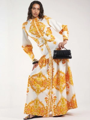 Foto van product MSN Collection Jurk geel / wit