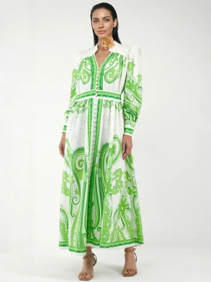 Foto van product MSN Collection Jurk groen / wit