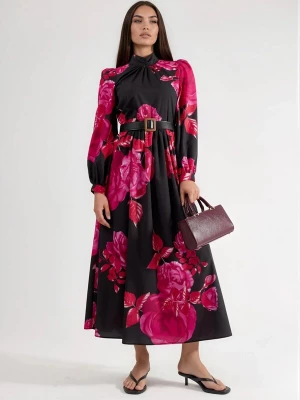 Foto van product MSN Collection Jurk lichtroze / grenadine / zwart