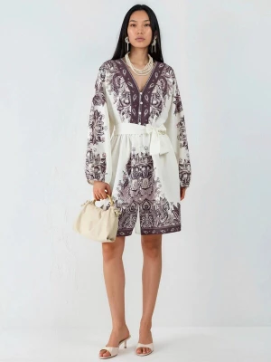 Foto van product MSN Collection Jurk lila / wit