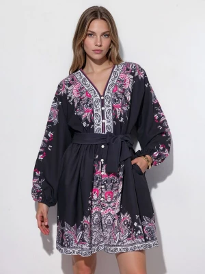 Foto van product MSN Collection Jurk pink / zwart