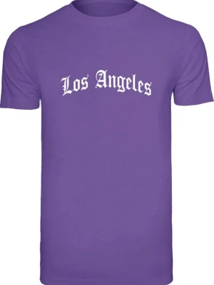 Foto van product MT Men Shirt 'Los Angeles' donkerlila / wit