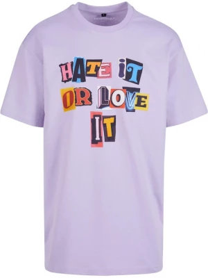 Foto van product MT Upscale Shirt 'Hate it or Love it' blauw / geel / lichtlila / oranje / zwart