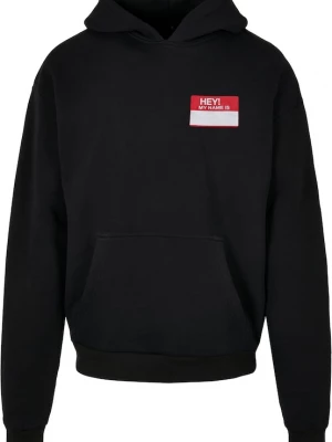Foto van product MT Upscale Sweatshirt 'Hey! My Name Is' bloedrood / zwart / wit