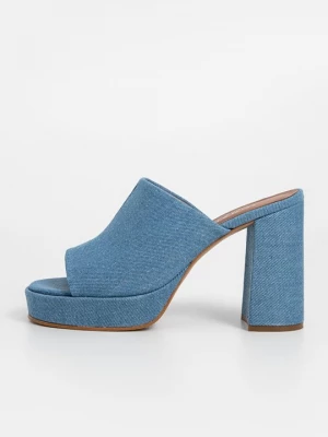 Foto van product Muiltjes met hak Jonak blauw