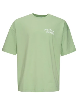 Foto van product Multiply Apparel Shirt 'Banderole' pastelgroen / zwart / wit