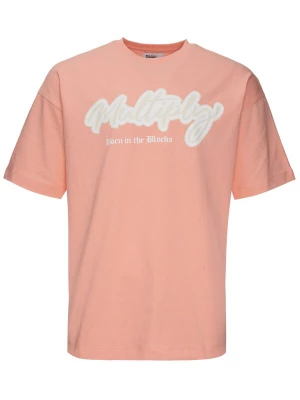 Foto van product Multiply Apparel Shirt lichtbeige / abrikoos / wit