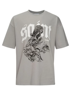 Foto van product Multiply Apparel Shirt 'Saint' grijs / zwart / wit
