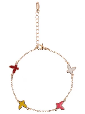 Foto van product MYMO Armband goudgeel / goud / fuchsia / wit