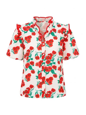 Foto van product MYMO Blouse beige / groen / rood