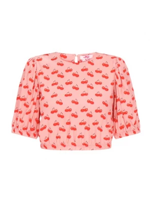 Foto van product swirly Blouse perzik / bloedrood
