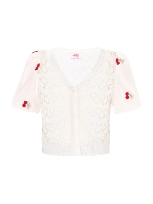 Foto van product MYMO Gebreid vest groen / kersrood / offwhite