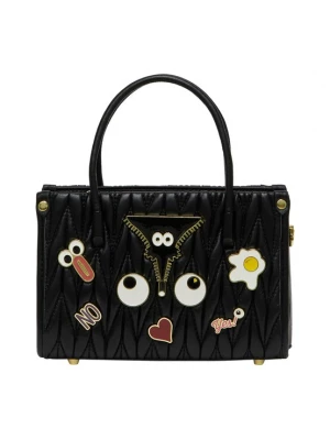 Foto van product MYMO Handtas 'Pop Eyetheme' geel / kersrood / zwart / wit