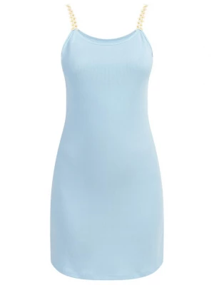 Foto van product MYMO Jurk lichtblauw / geel / wit