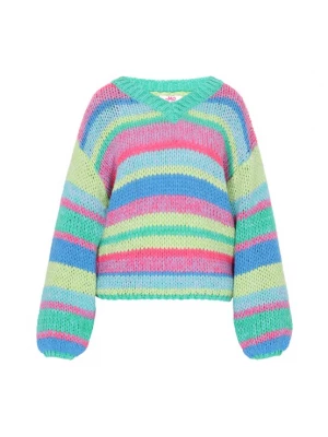 Foto van product MYMO Oversized trui blauw / geel / groen / rood