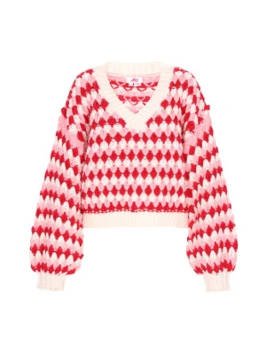 Foto van product MYMO Oversized trui 'Young Fashion' rood / wit
