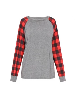 Foto van product myMo ROCKS Shirt 'Rock' grijs gemêleerd / rood / zwart