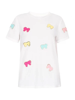 Foto van product MYMO Shirt turquoise / pasteelgeel / rosa / wit