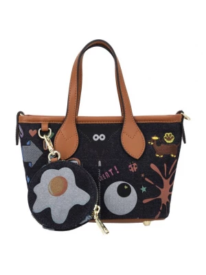 Foto van product MYMO Shopper 'Eye Theme' nachtblauw / duifblauw / karamel / oxide