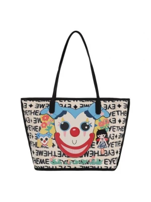 Foto van product MYMO Shopper nude / hemelsblauw / rood / zwart