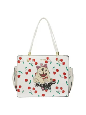 Foto van product MYMO Shopper 'Pop Eyetheme' beige / rood / zwart / wit