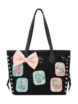 Foto van product MYMO Shopper 'Pop Eyetheme' lichtblauw / mintgroen / rosé / zwart