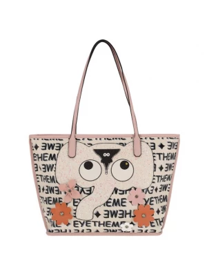 Foto van product MYMO Shopper 'Pop Eyetheme' opaal / oranje / rosa / zwart