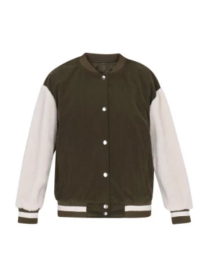 Foto van product swirly Tussenjas olijfgroen / offwhite