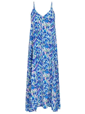 Foto van product MYMO Zomerjurk blauw / limoen / lichtroze / wit
