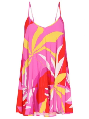 Foto van product MYMO Zomerjurk donkergeel / pink / rood / wit