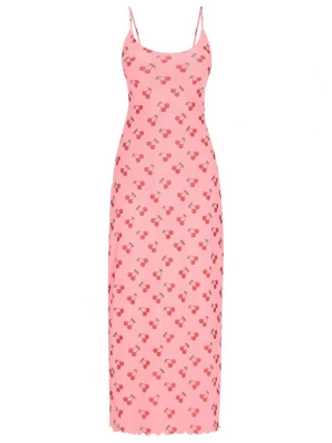 Foto van product MYMO Zomerjurk 'Spring Summer' grasgroen / rosa / kersrood
