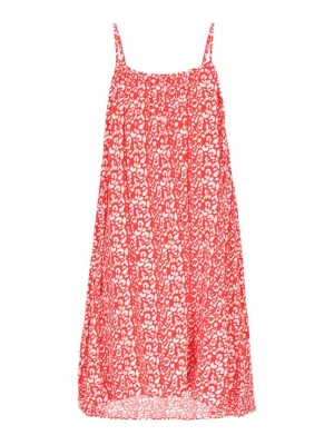 Foto van product swirly Zomerjurk 'Spring Summer' knalrood / wit