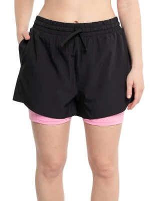 Foto van product mymotus Sportbroek 'Mymotus® Ladies Comfort Running Twin Shorts Black- Begonia Pink RW81' zwart