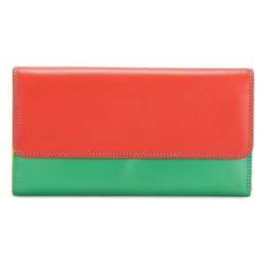 Foto van product mywalit Portemonnee 'Tri-fold' blauw / pasteelgeel / grasgroen / oranje