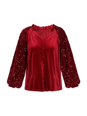 Foto van product NAEMI Blouse kersrood / donkerrood