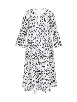 Foto van product NAEMI Jurk 'Fashion Look' oudroze / zwart / wit