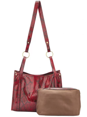 Foto van product NAEMI Schoudertas bruin / rood