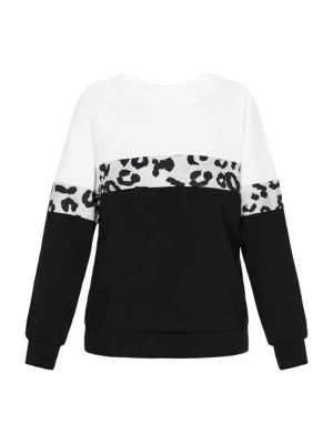 Foto van product NAEMI Sweatshirt lichtgrijs / zwart / wit