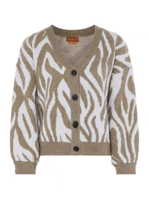 Foto van product NALLY Gebreid vest donkerbeige / wit