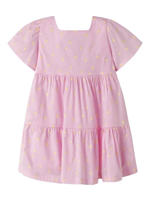 Foto van product NAME IT Jurk 'NMFFelia' geel / lichtgroen / rosa