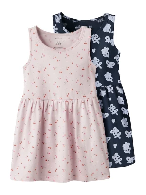 Foto van product NAME IT Jurk 'NMFVILINSE' donkerblauw / sering / rosa / rood