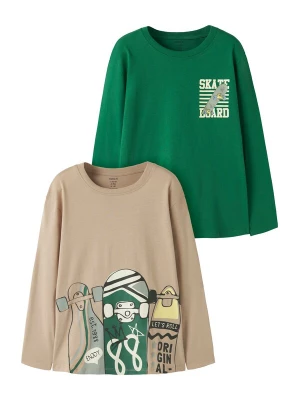 Foto van product NAME IT Shirt 'NKMVELDO' lichtbruin / riet / zwart / offwhite