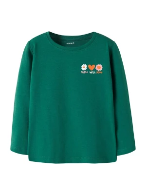 Foto van product NAME IT Shirt 'NMFLINLAS' donkergroen / oranje / lichtroze / wit