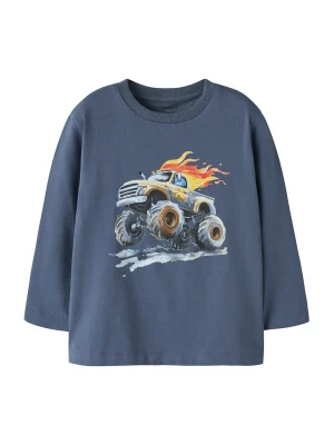 Foto van product NAME IT Shirt 'NMMDISA' indigo / donkergeel / donkeroranje / zwart