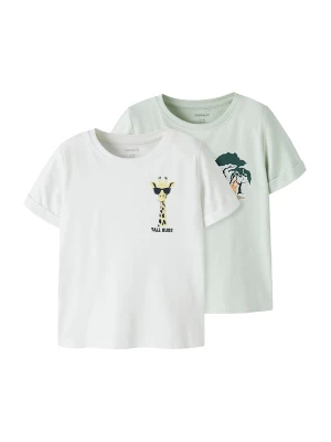 Foto van product NAME IT Shirt 'NMMVUX' lichtgeel / mintgroen / zwart / wit