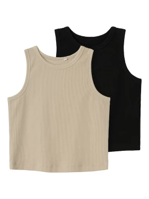 Foto van product NAME IT Top 'NKFNAKAL' donkerbeige / zwart