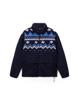 Foto van product NAPAPIJRI Fleece jas 'T-Ansei' navy / blauw denim / wit