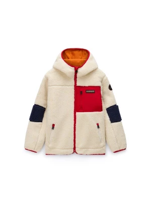 Foto van product NAPAPIJRI Fleece jas 'Yupik' ecru / rood / zwart